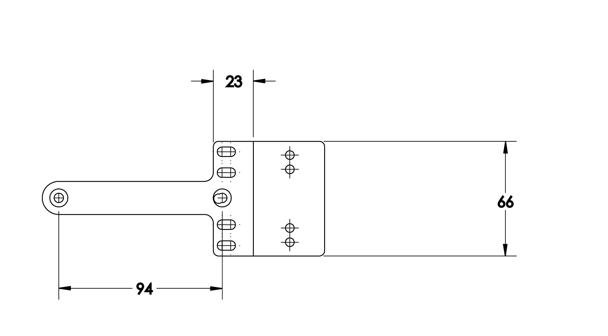 Proton Actuator Bracket hinged horiz iss1